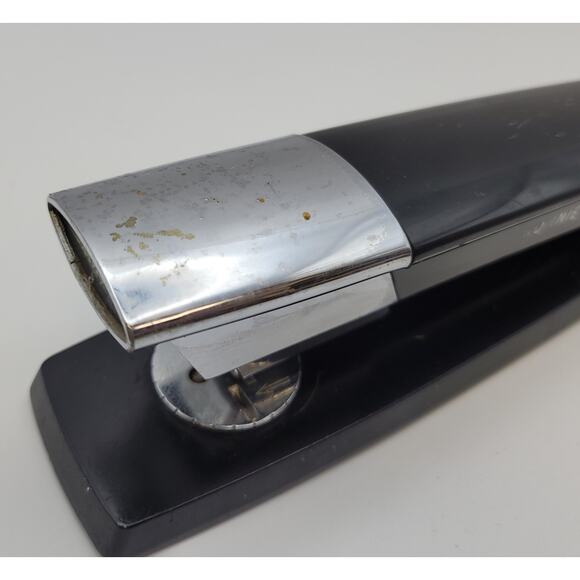 Vintage Swingline 333 Stapler Mid Century Black Long Island NY Ronnie Bag Co - Picture 2 of 16